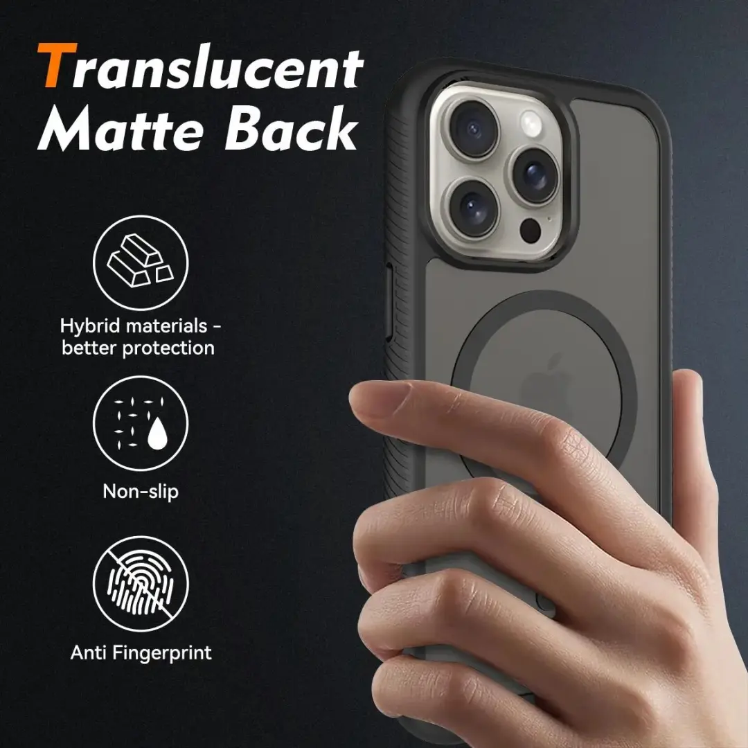 Selected by GSMpunt.nl iPhone 15 Pro Max Hoesje - Matte Zwart
