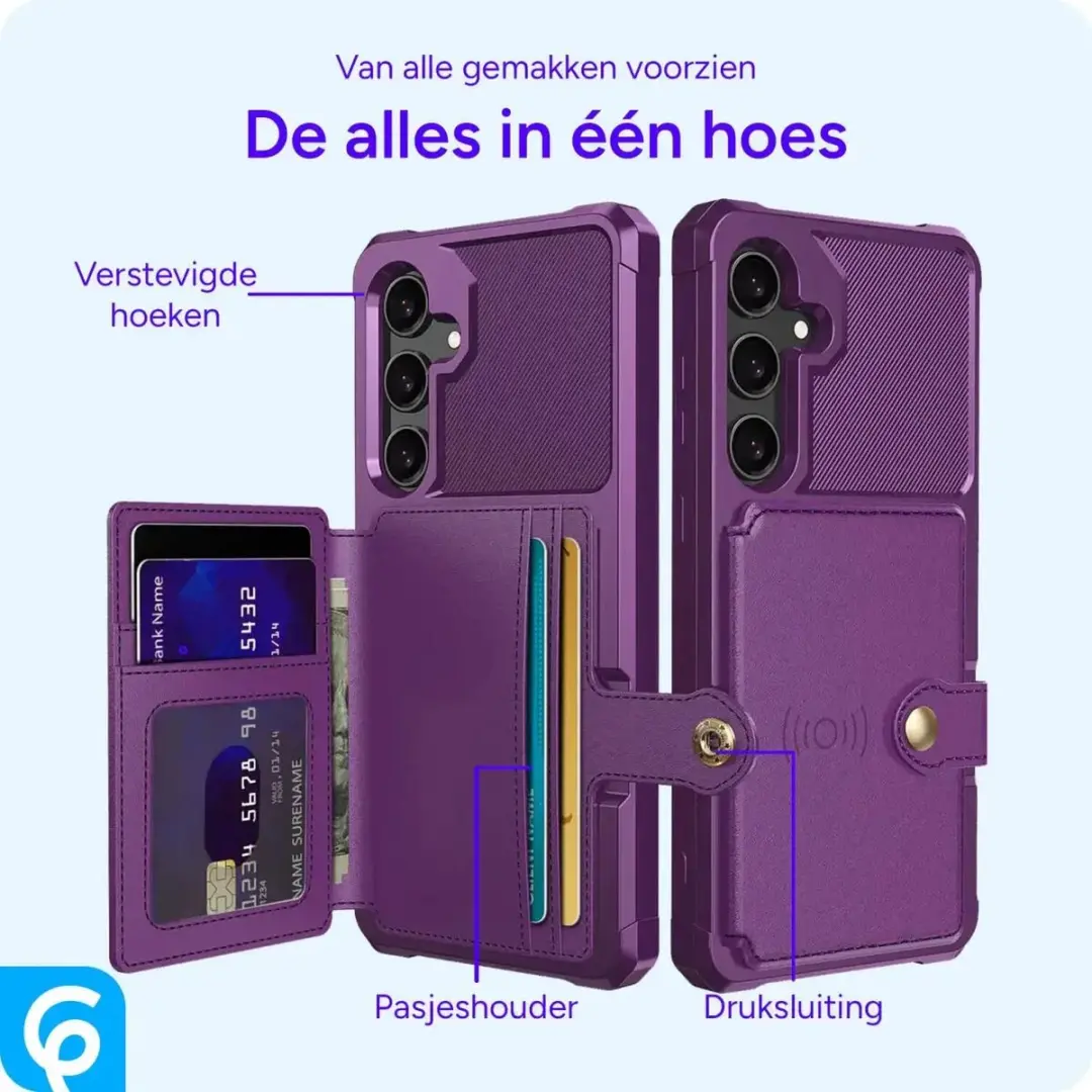 Selected Portemonnee Hoesje Samsung Galaxy A56 - 4 Pasjes - Paars
