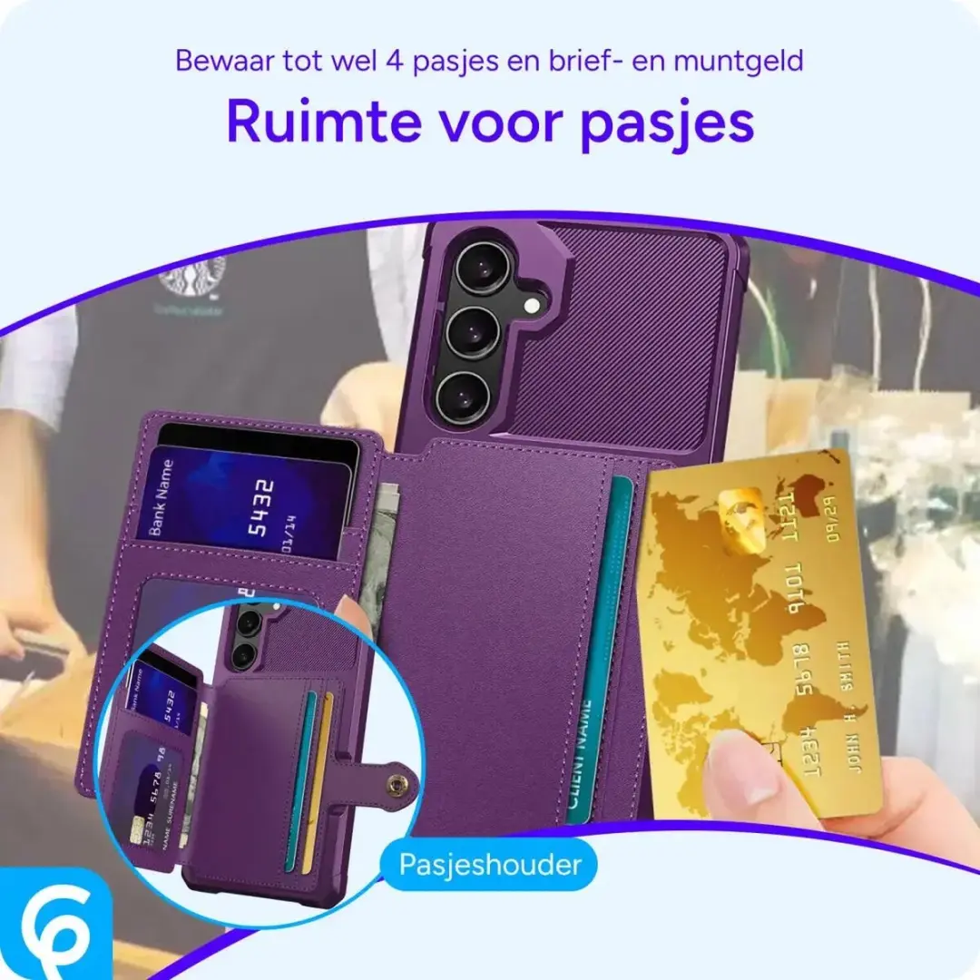 Selected Portemonnee Hoesje Samsung Galaxy A56 - 4 Pasjes - Paars
