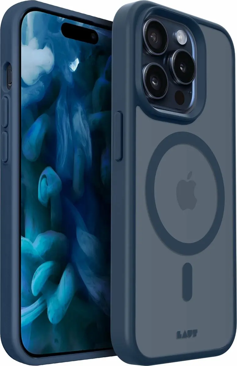 Laut HUEX PROTECT Hoesje iPhone 15 Pro Max - Blauw