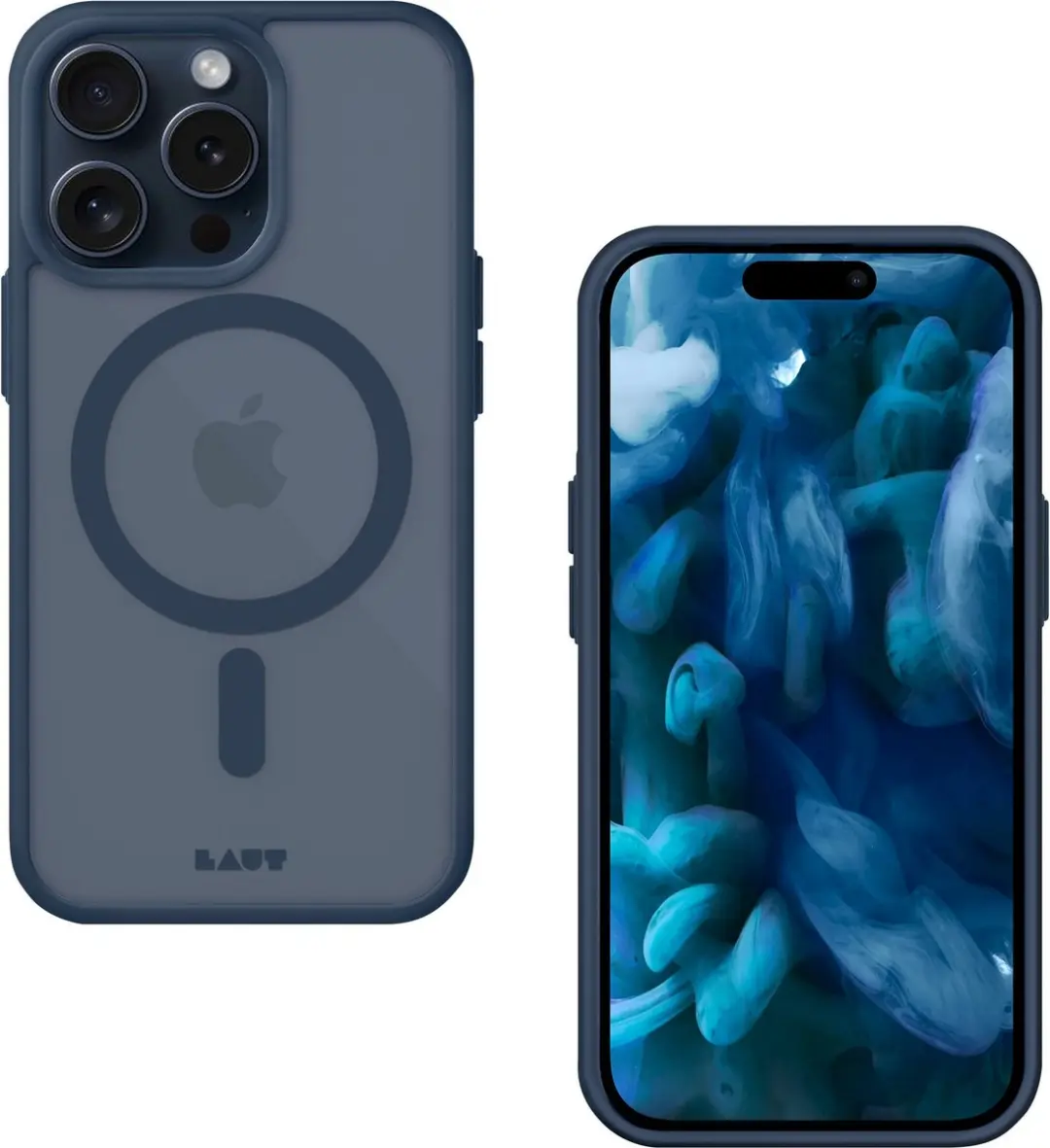 Laut HUEX PROTECT Hoesje iPhone 15 Pro Max - Blauw