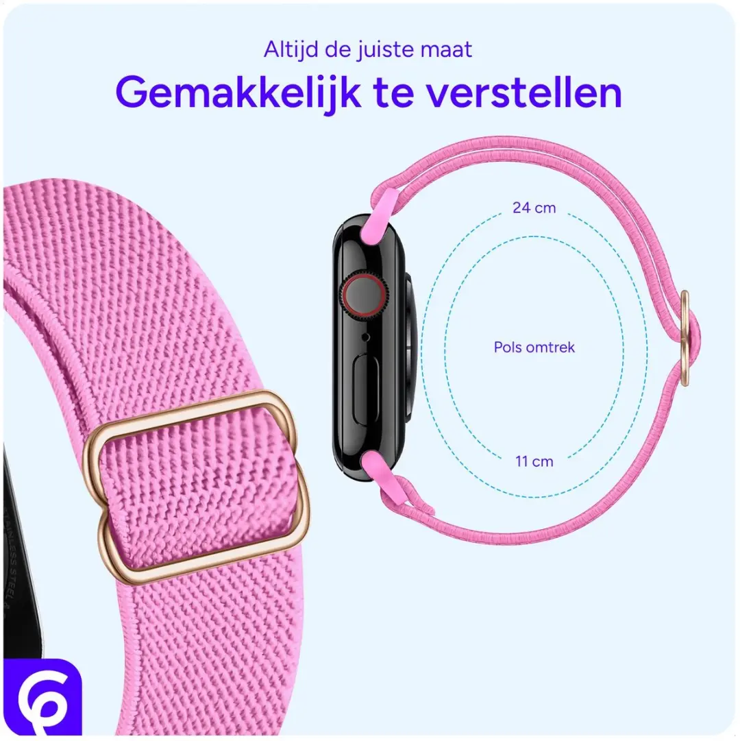 Selected SBG Nylon Sportband Apple Watch - Roze - 38-42mm
