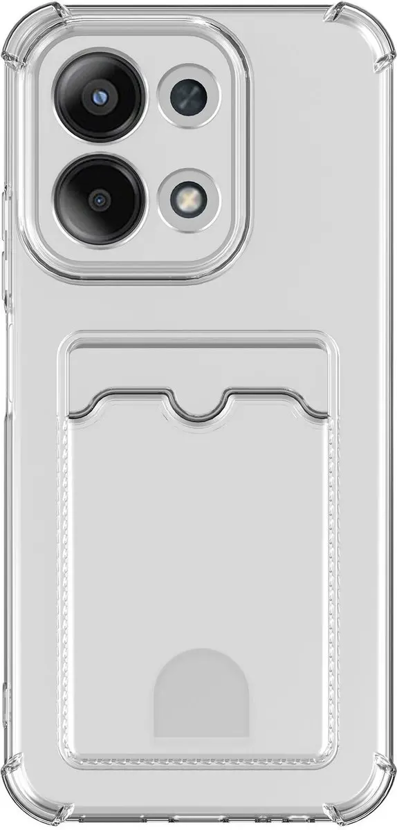 Selected by GSMpunt Xiaomi Redmi 15C Hoesje - Transparant - Pasjeshouder