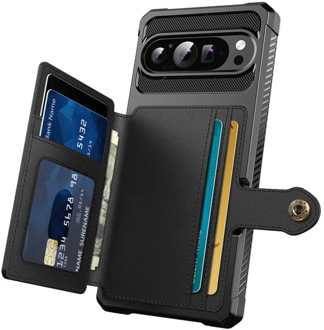 Selected Portemonnee Hoesje Google Pixel 10 Pro XL - 4 Pasjes - Zwart