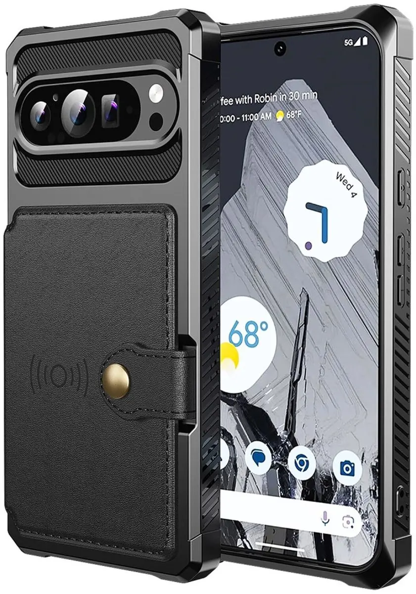 Selected Portemonnee Hoesje Google Pixel 10 Pro XL - 4 Pasjes - Zwart