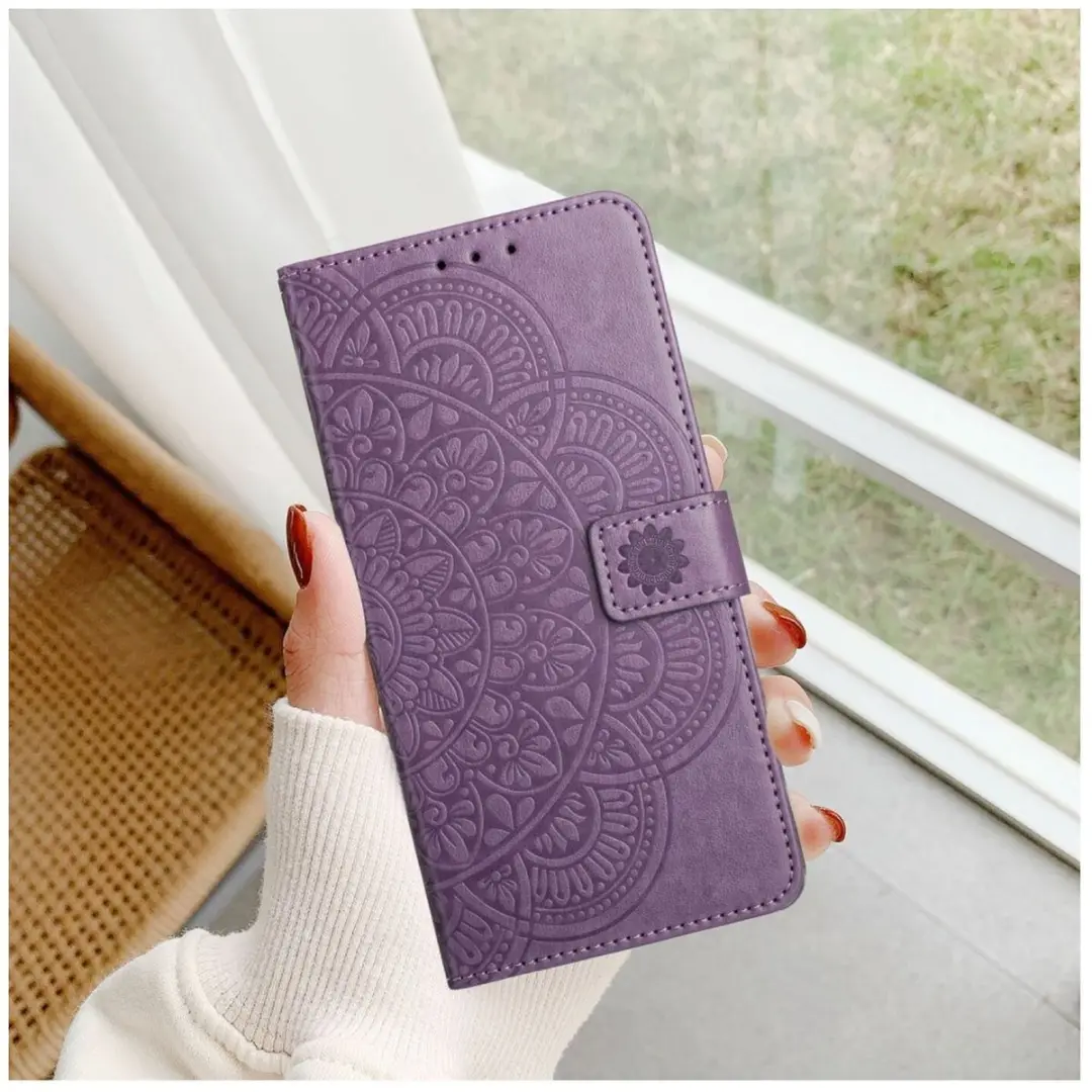 Selected Mandala Book Case Samsung Galaxy A17/A26 - Hoesje Paars