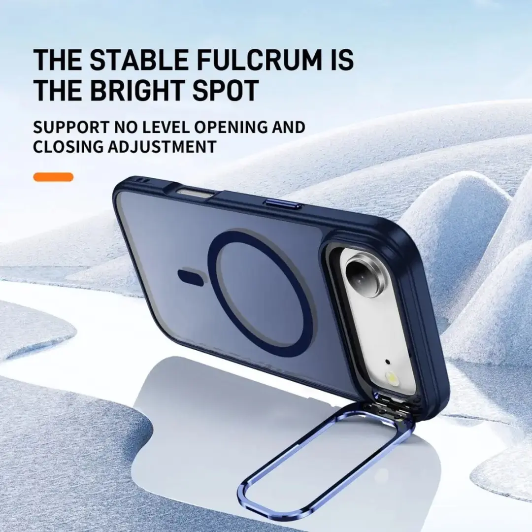 Selected Hoesje iPhone Air MagSafe Blauw - Camera Kickstand