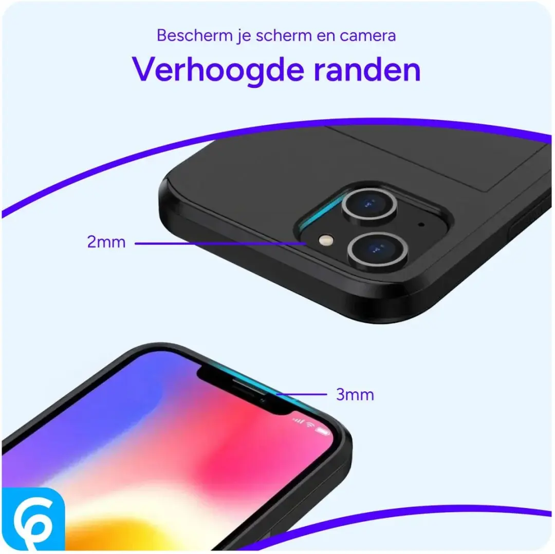 Samsung Galaxy S26 Ultra Hoesje met Kaarthouder - 2 Pasjes - Zwart - afbeelding 6 van 6