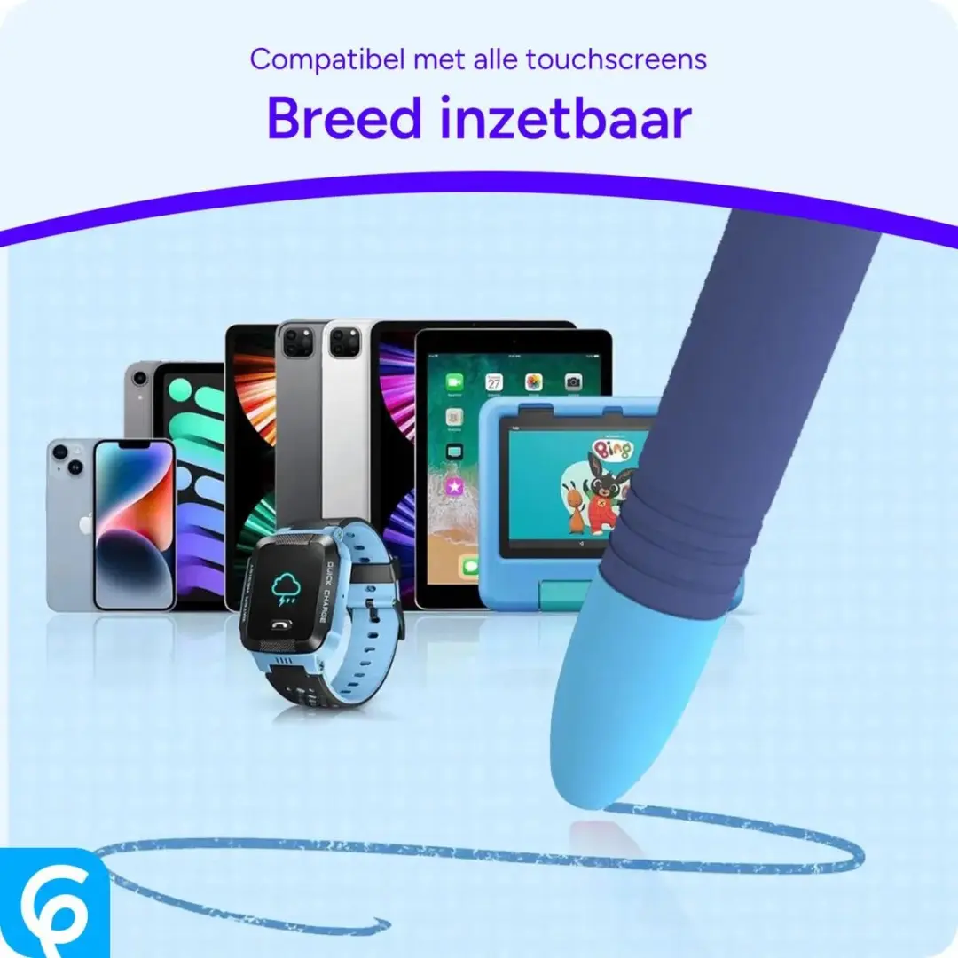 SBG Zachte Kindvriendelijke Stylus Pen - Blauw