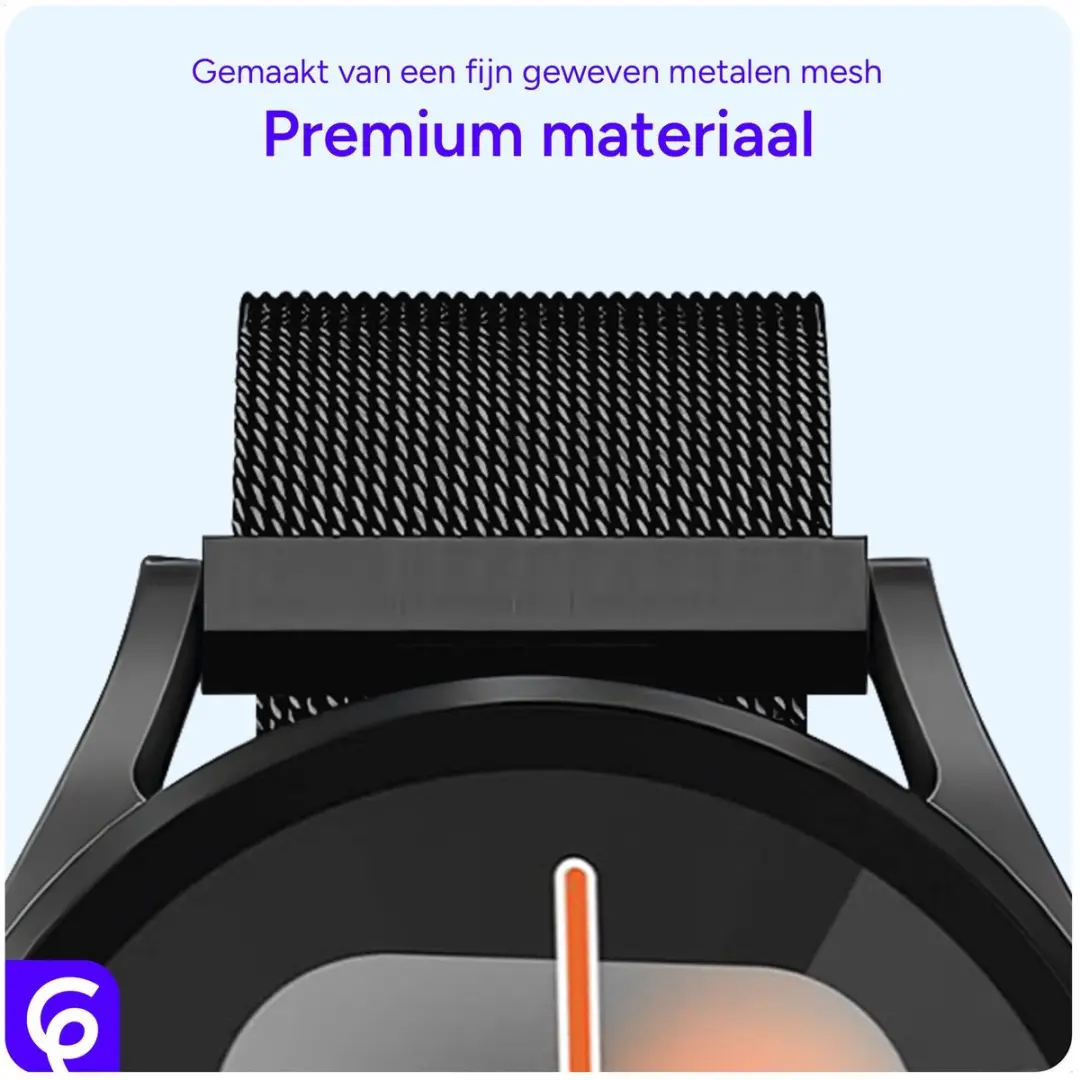 Selected SBG Universeel 22mm Horlogeband - Zwart