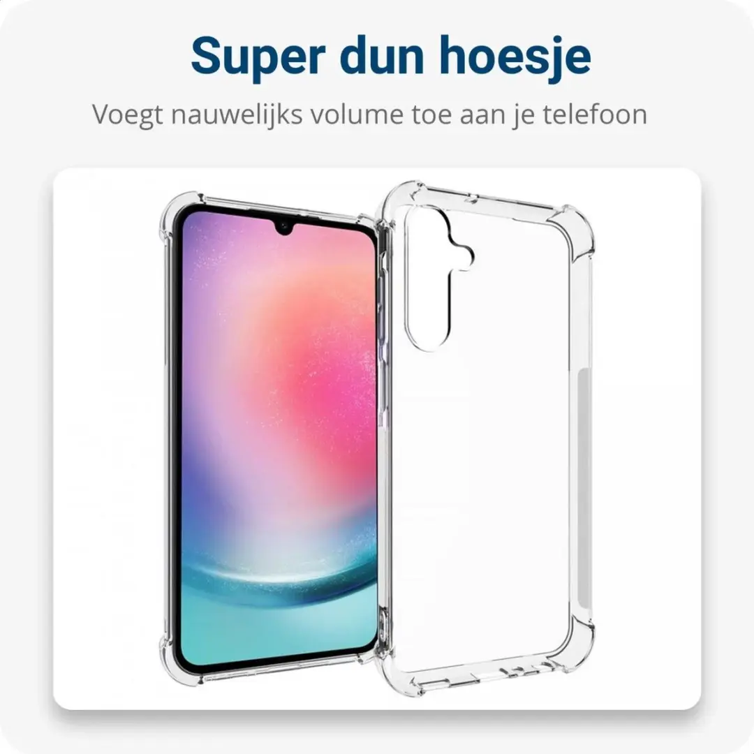 Selected Hoesje Samsung Galaxy A24 Back Cover met Ketting - Transparant