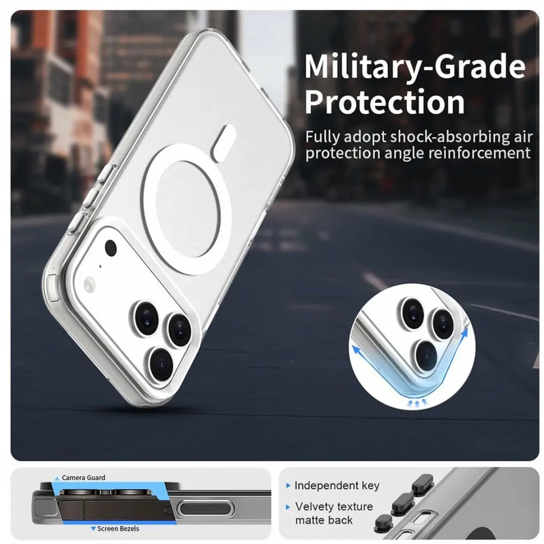 Selected MagSafe Backcover iPhone 17 Pro Max - Wit & Transparant