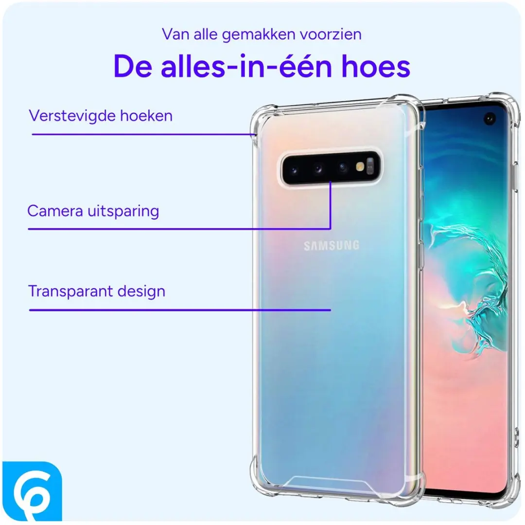 Selected Schokbestendig Hoesje Samsung Galaxy S10 - Transparant