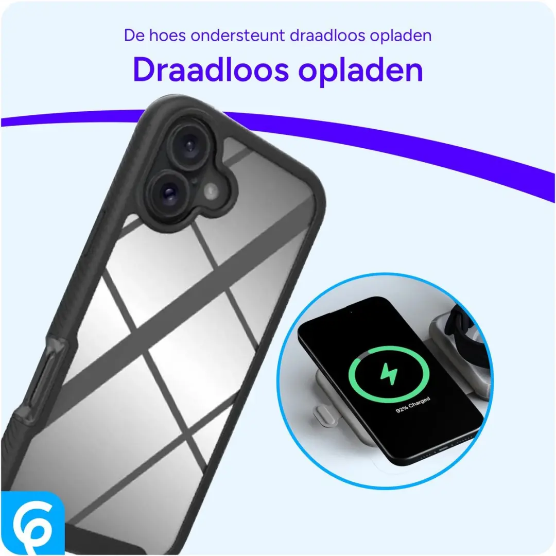 Selected by GSMpunt.nl iPhone 16 Hoesje - Schokbestendig - Zwart