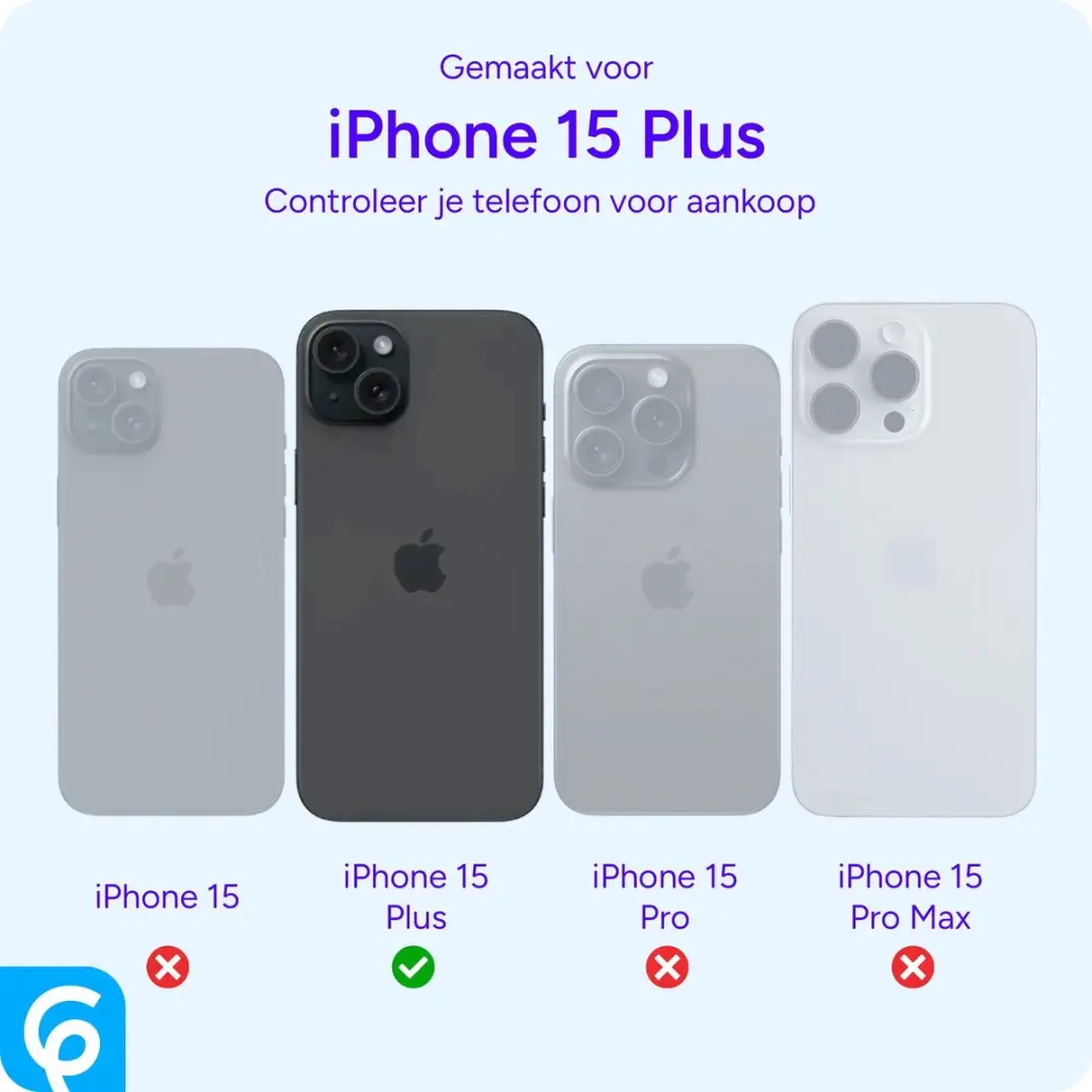 Selected Hoesje iPhone 15 Plus Kaarthouder - 2 Pasjes Zwart