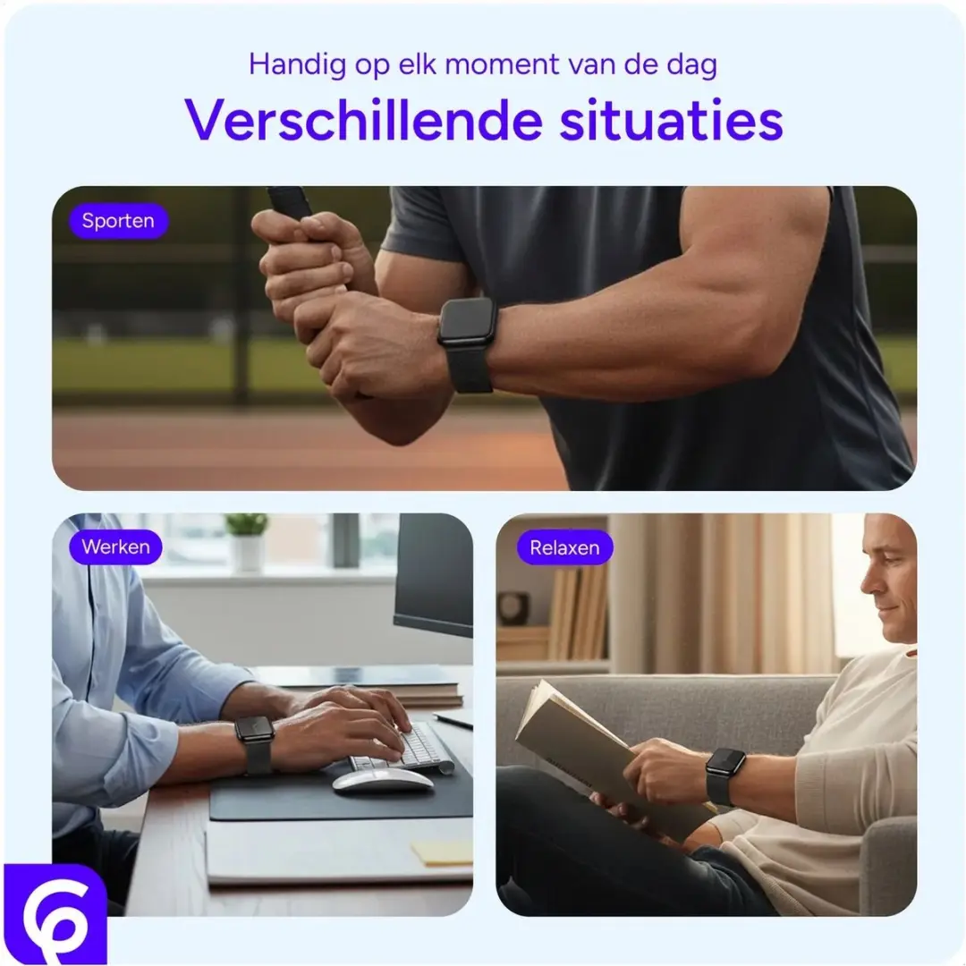 Selected SBG Milanees Horlogebandje Apple Watch - 3 Stuks - Roestvrij Staal - Zilver/Rose Goud