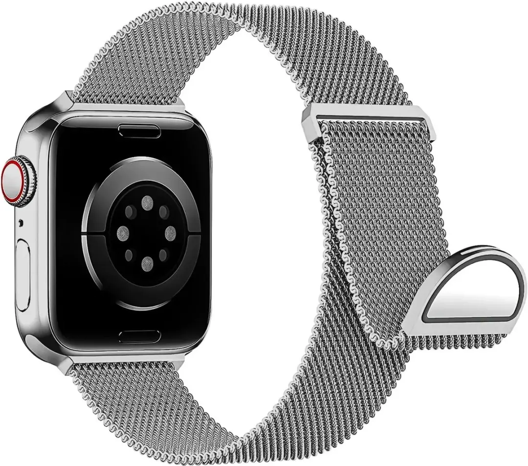 Selected SBG Milanees Horlogebandje Apple Watch - 3 Stuks - Roestvrij Staal - Zilver/Rose Goud