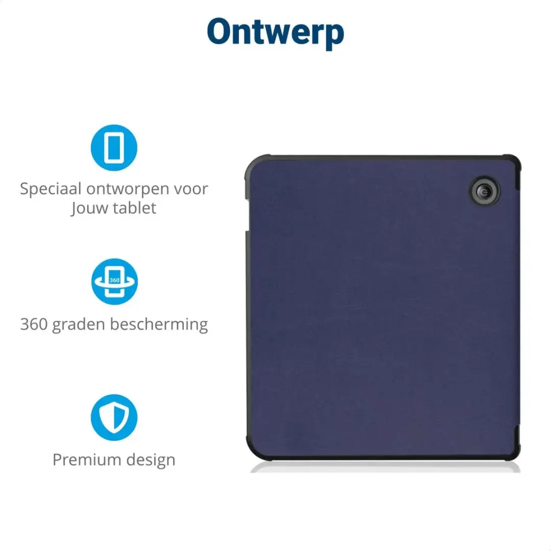 Selected by GSMpunt.nl E-Reader Hoes Kobo Libra Colour - Kunstleder Blauw
