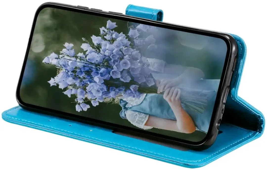Selected Hoesje Mandala Book Case Xiaomi Redmi 14C - 3 Pasjes - Blauw