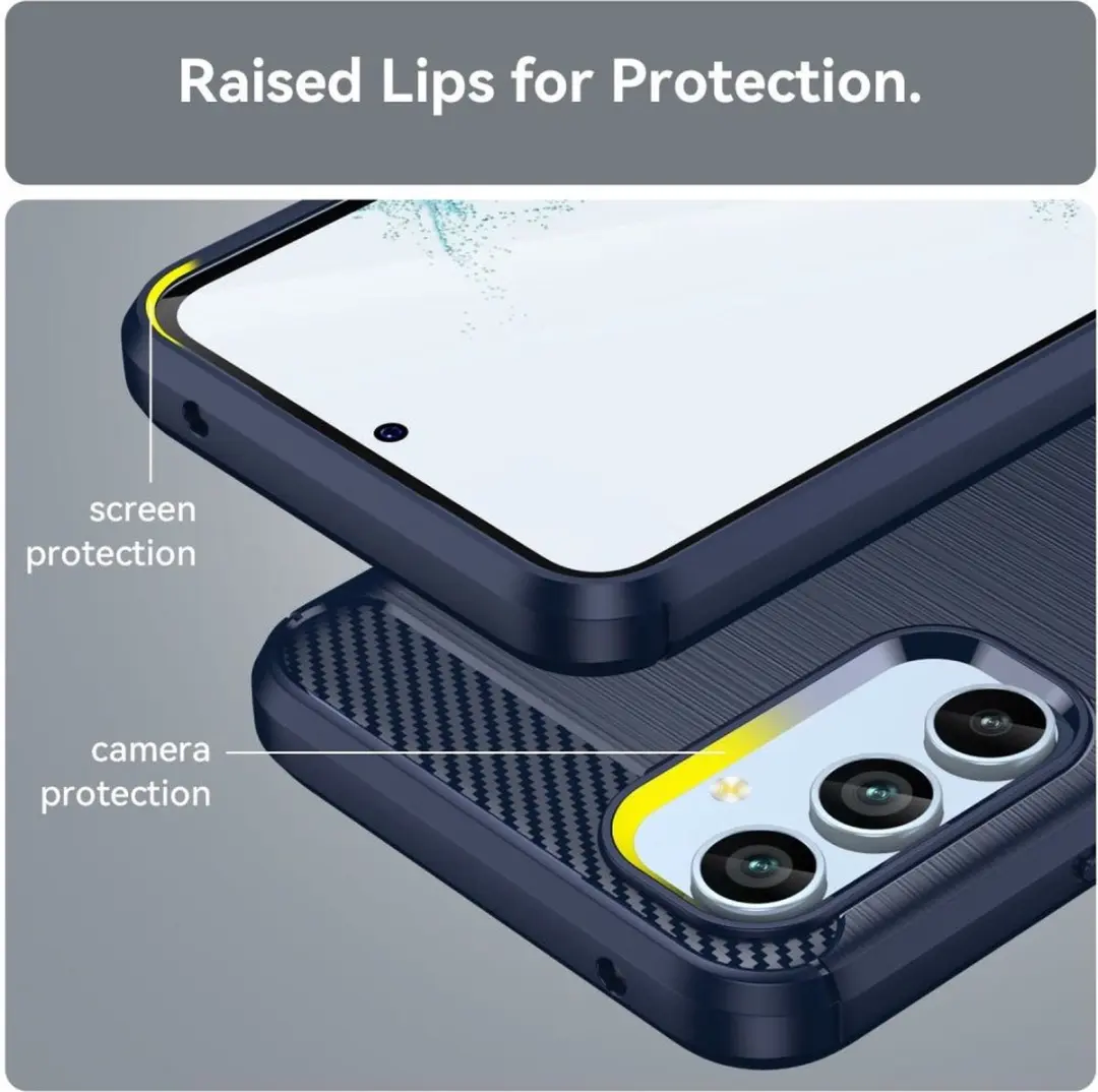Selected Geborsteld TPU Hoesje Samsung Galaxy A54 - Blauw