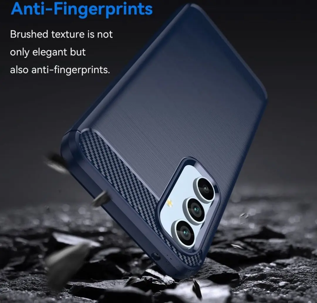 Selected Geborsteld TPU Hoesje Samsung Galaxy A54 - Blauw