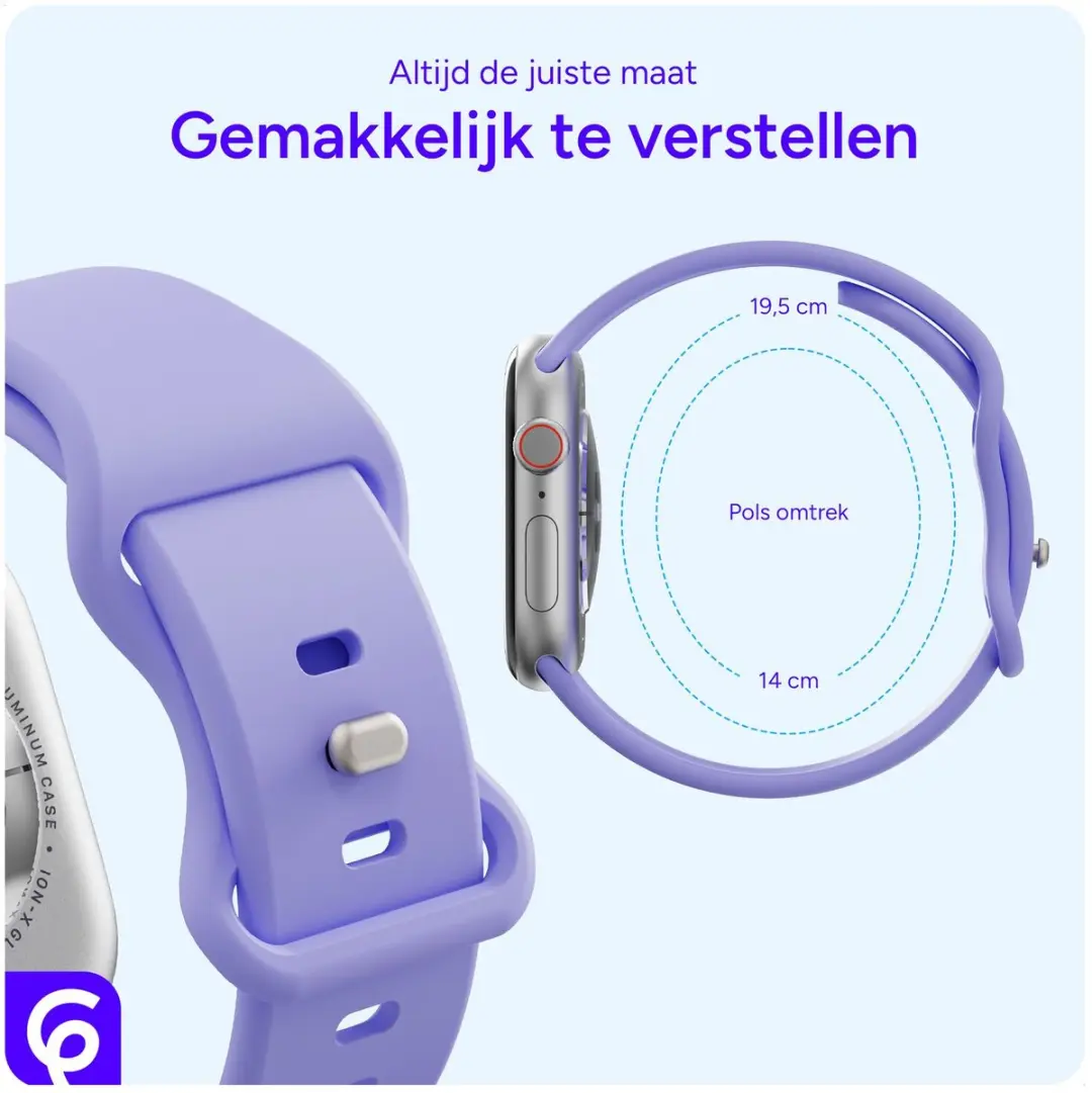 Selected SBG Siliconen Horlogebandje Apple Watch - 42/44/45/46/49mm - Lila