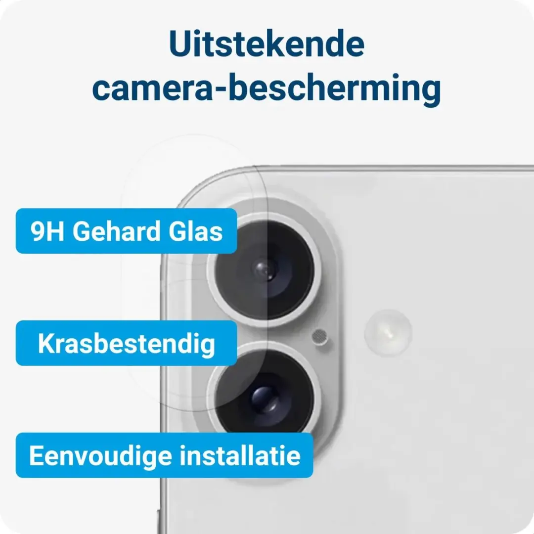 Selected iPhone 16 Plus Hoesje + Scherm & Lensbeschermer - Transparant