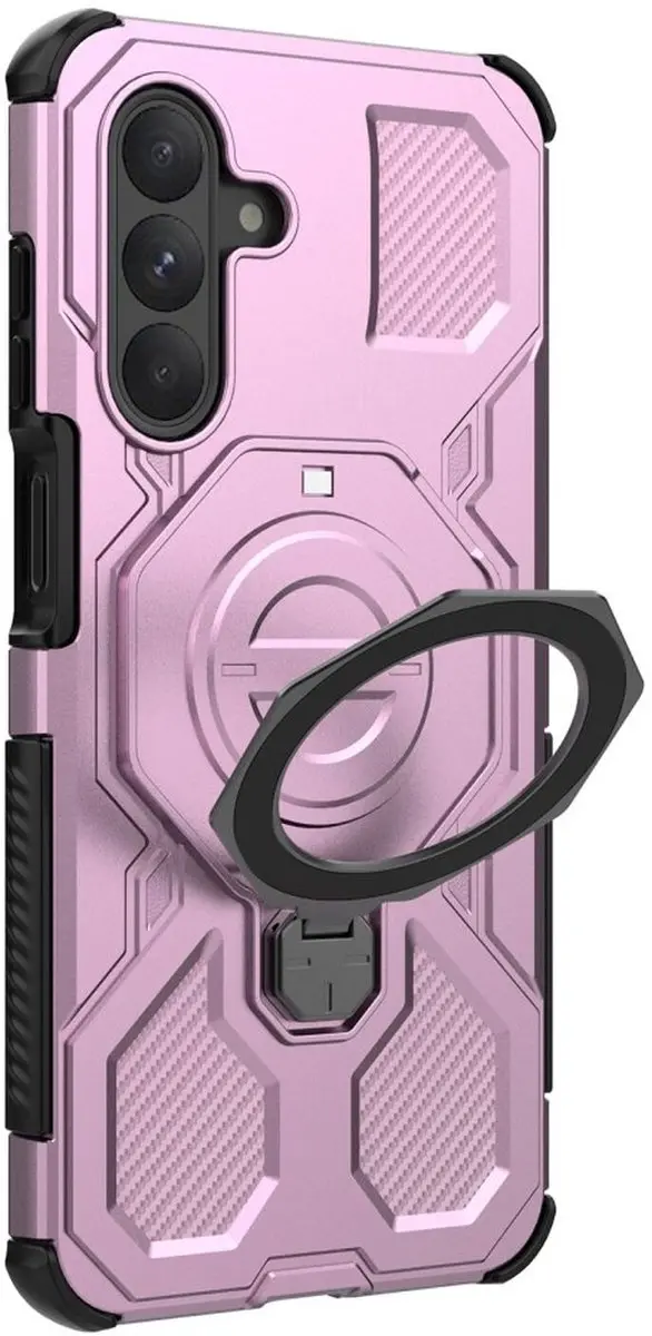 Selected Hoesje Samsung Galaxy A26 MagSafe Roze - 360° Draaibare Stand