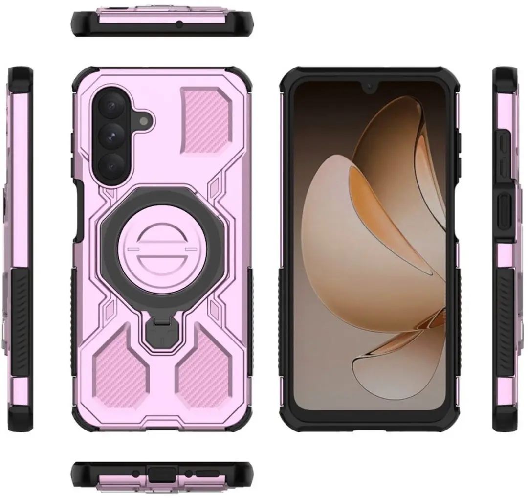 Selected Hoesje Samsung Galaxy A26 MagSafe Roze - 360° Draaibare Stand