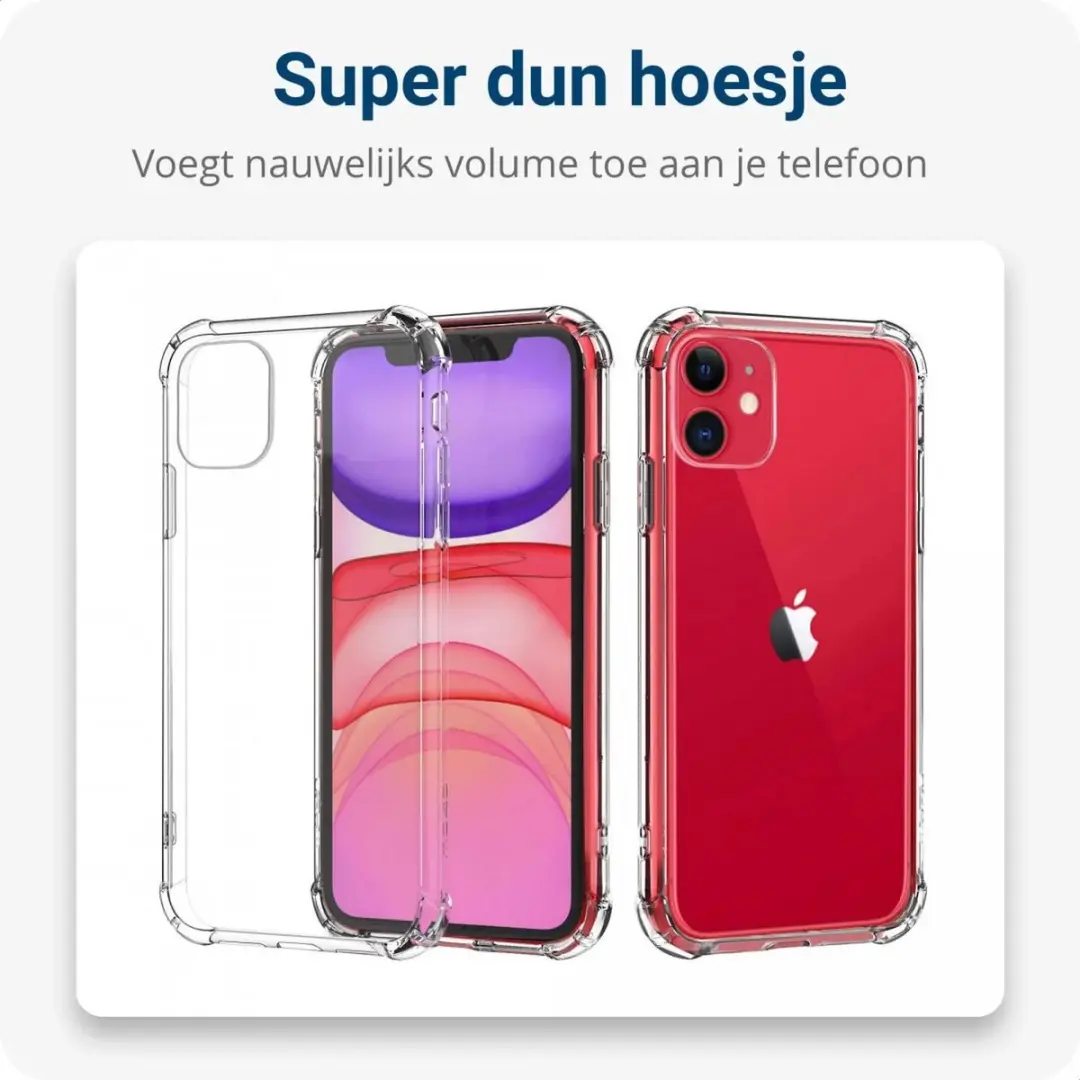 Selected by GSMpunt Hoesje iPhone 11 Rood - TPU met Koord