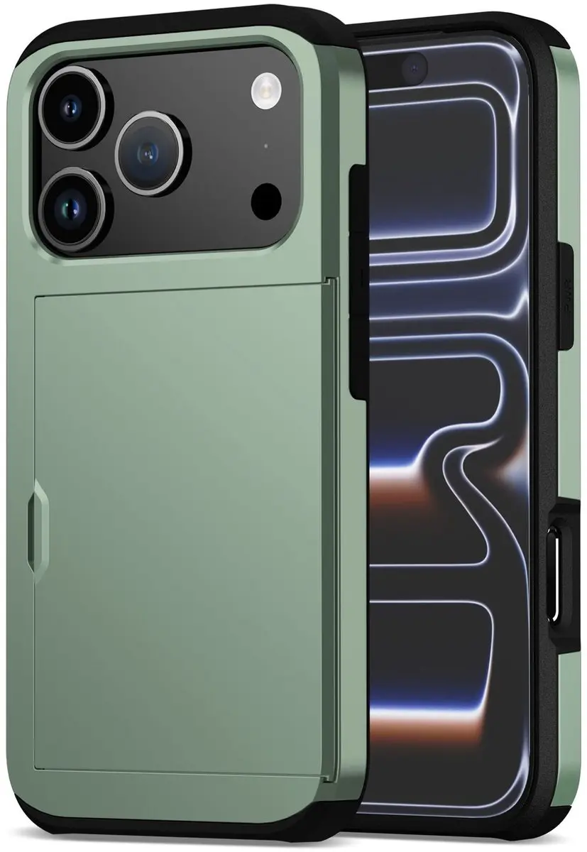 Selected Hoesje iPhone 17 Pro Max Kaarthouder Groen