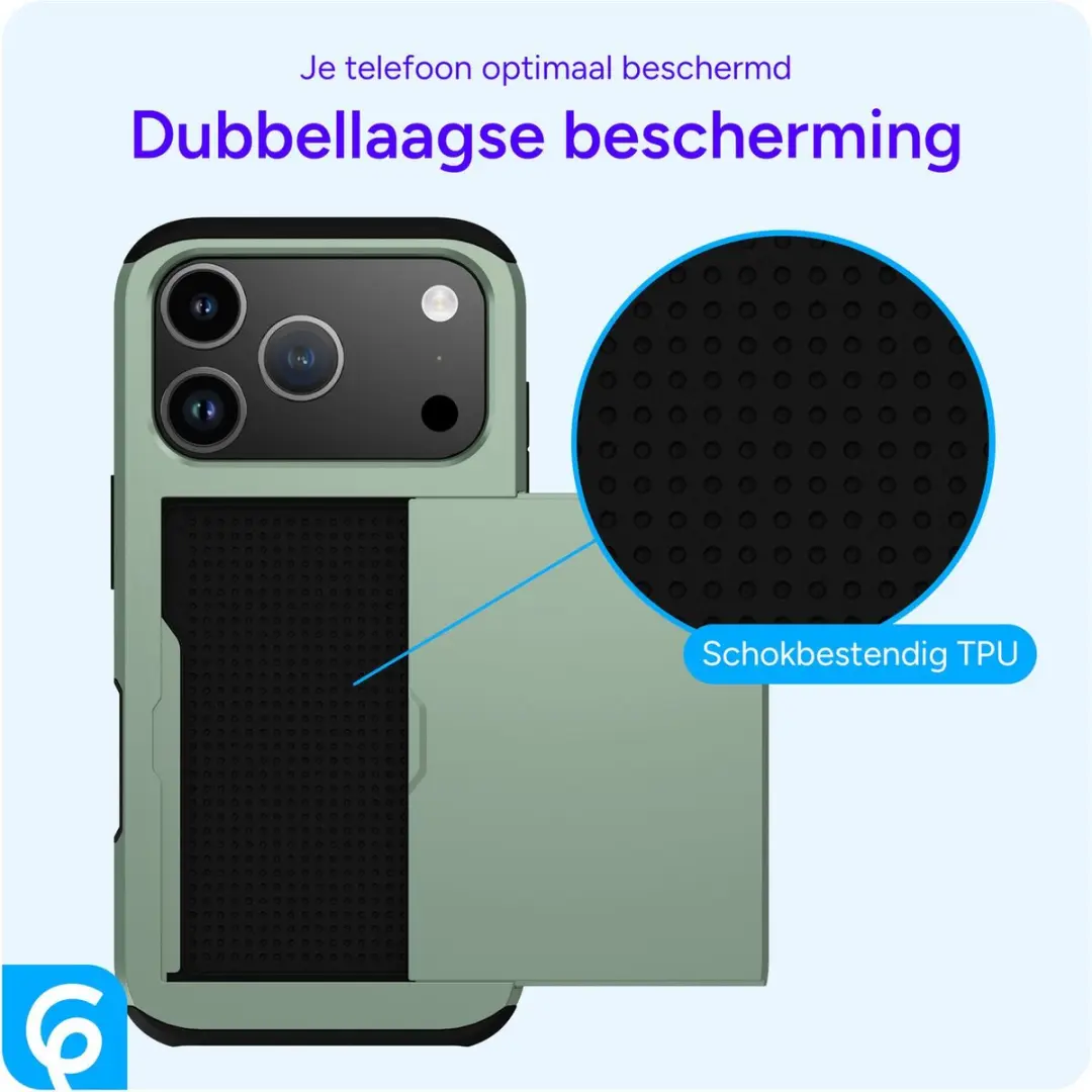 Selected Hoesje iPhone 17 Pro Max Kaarthouder Groen