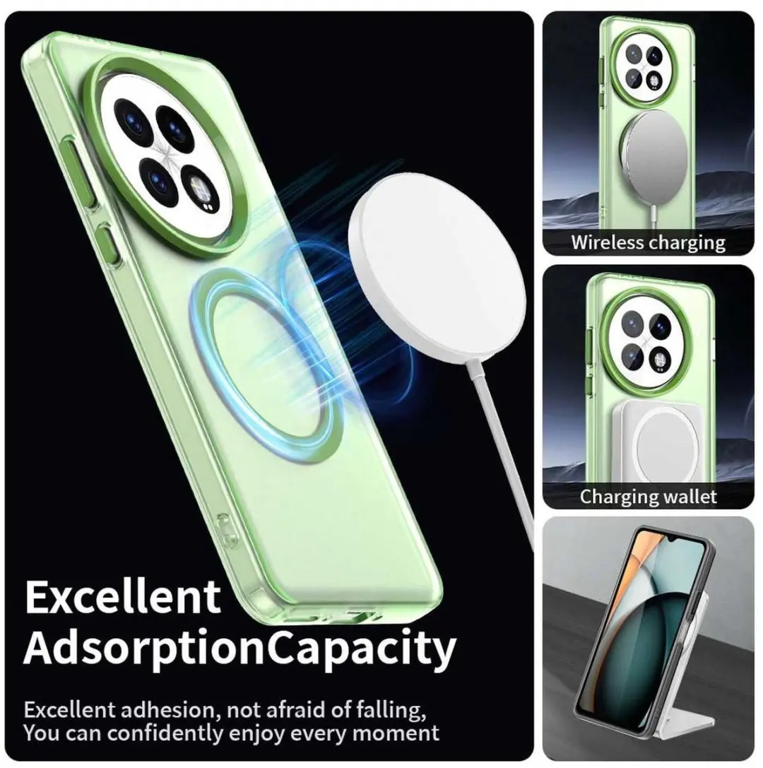 Selected MagSafe Backcover OnePlus 13 - Groen & Transparant