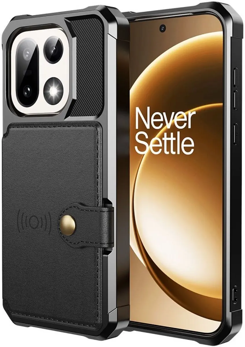 Selected Portemonnee Hoes OnePlus 15 - 4 Pasjes Zwart