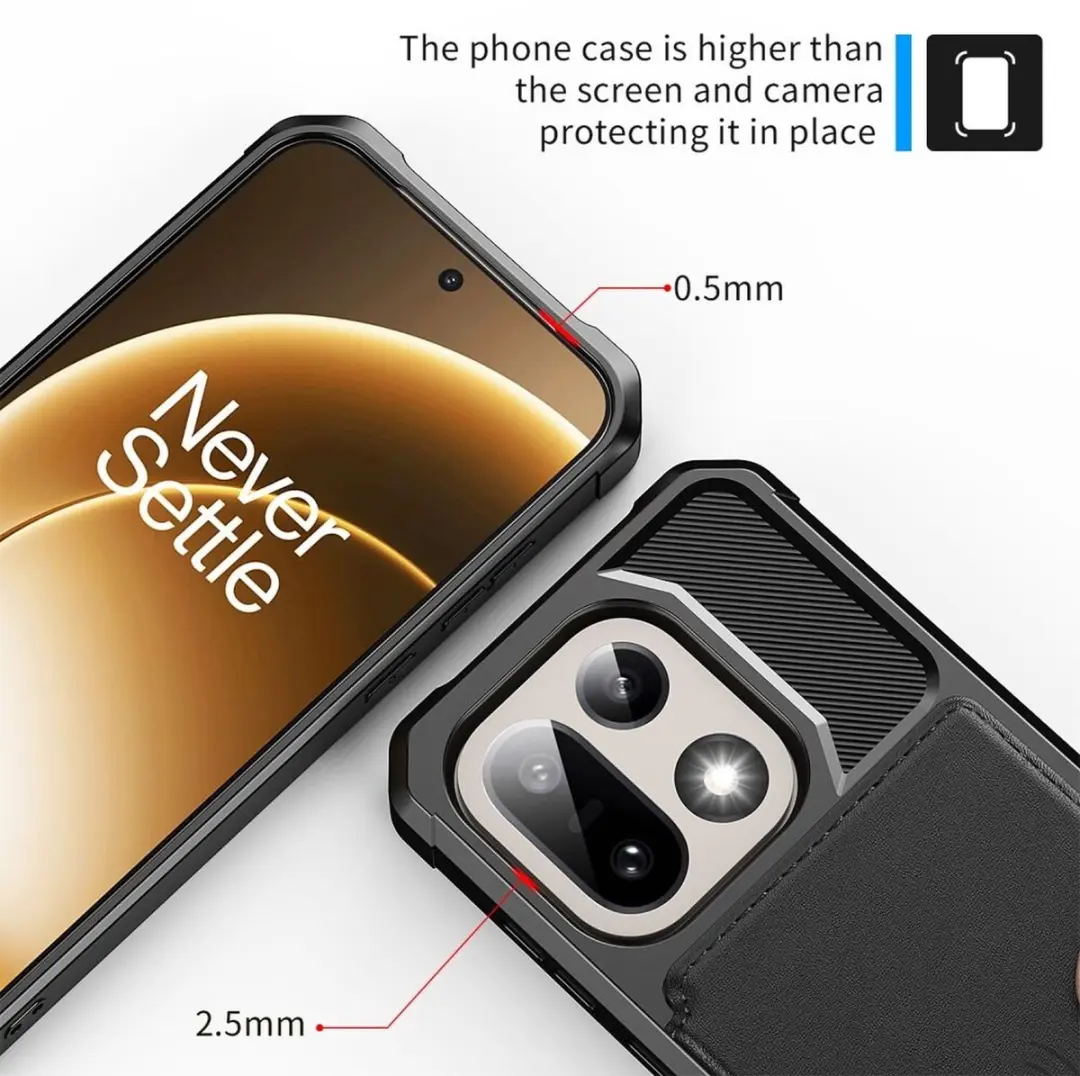 Selected Portemonnee Hoes OnePlus 15 - 4 Pasjes Zwart