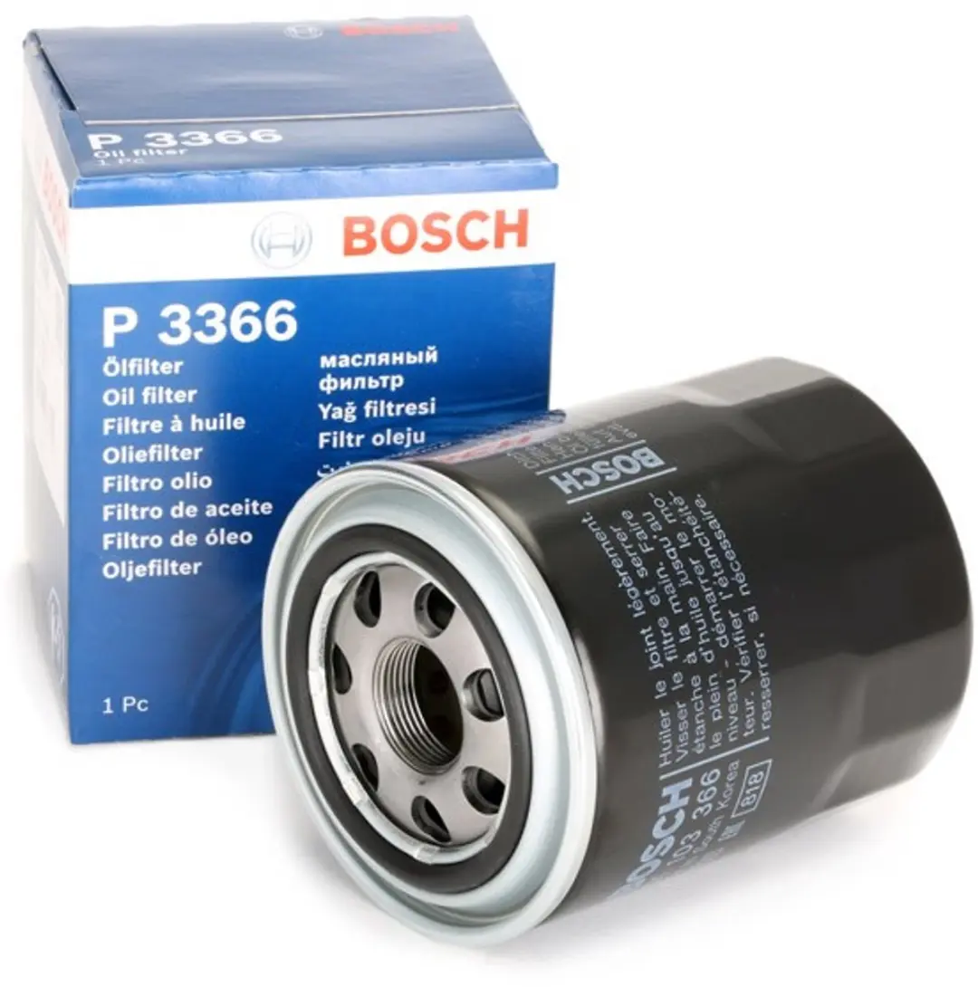 Bosch P3366 Oliefilter - 118mm - M26x1.5 - o.a. Hyundai/Kia/Mitsubishi