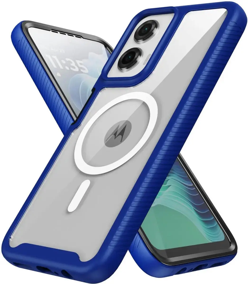 Selected Hoesje Motorola Moto G35 MagSafe Blauw