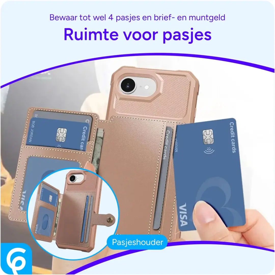 Selected Portemonnee Hoesje iPhone 16/17 - Roze
