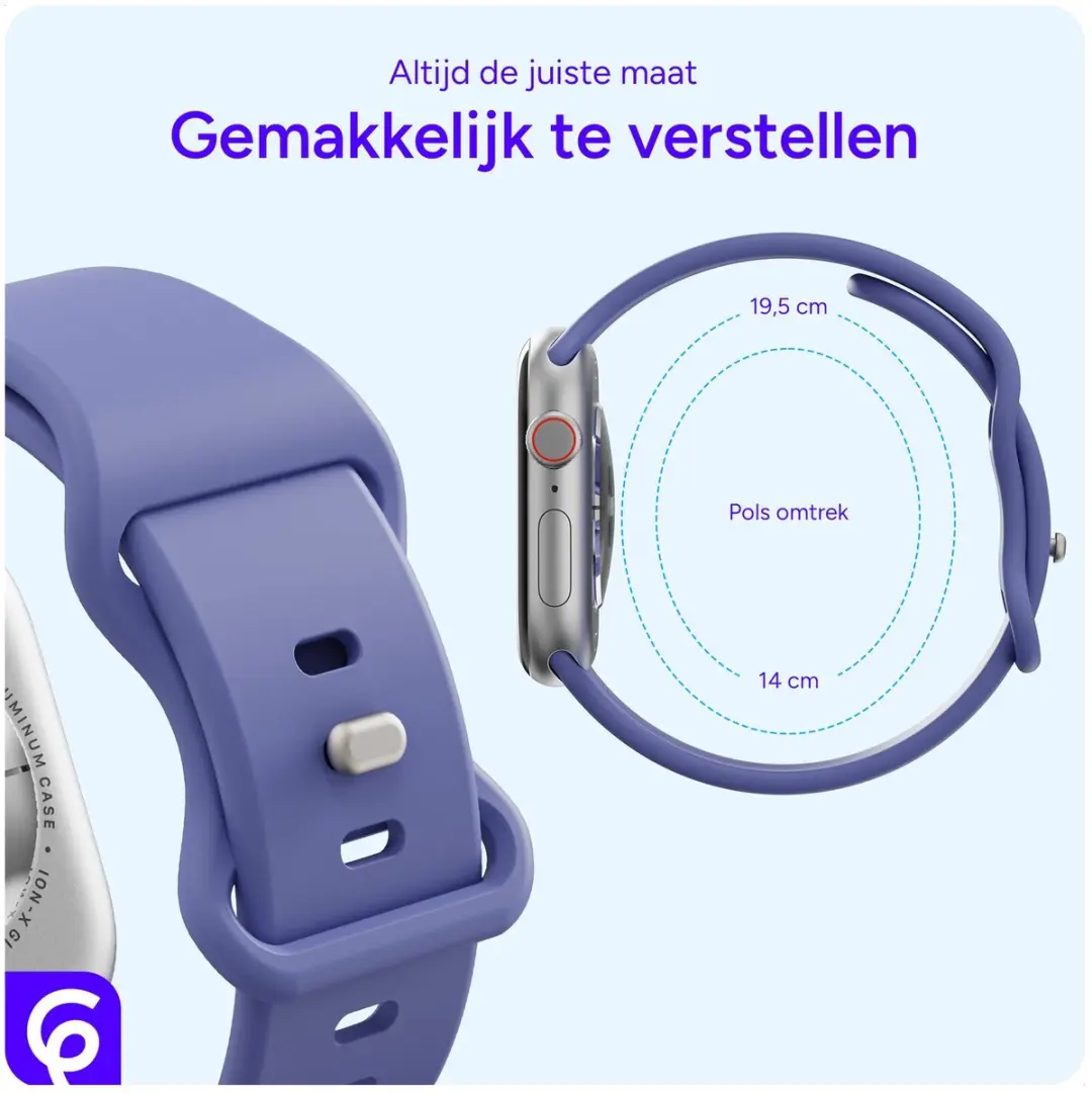 Selected SBG Siliconen Horlogebandje Apple Watch - 42/44/45/46/49mm - Lavender
