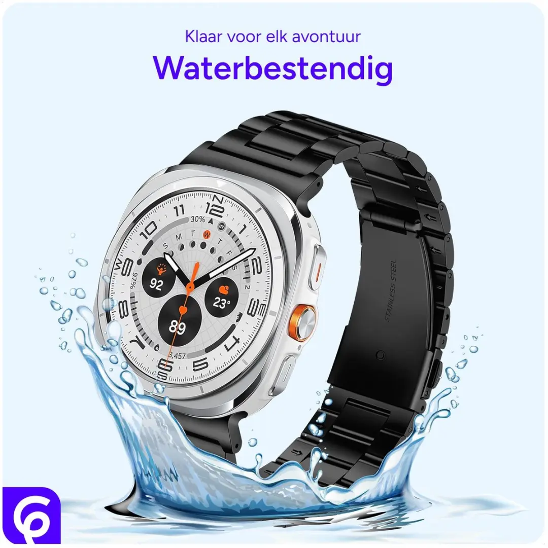 Selected SBG RVS Schakelband Samsung Galaxy Watch Ultra - Zwart