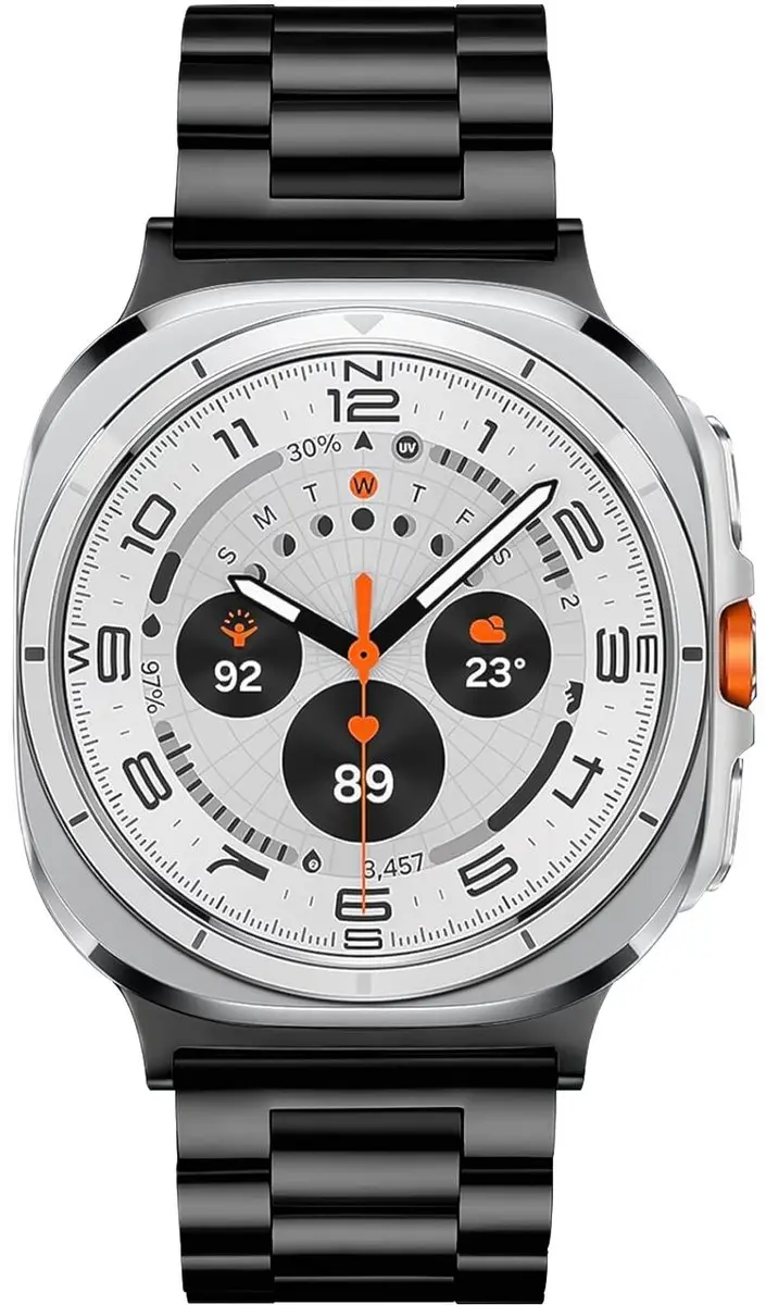 Selected SBG RVS Schakelband Samsung Galaxy Watch Ultra - Zwart - afbeelding 6 van 6