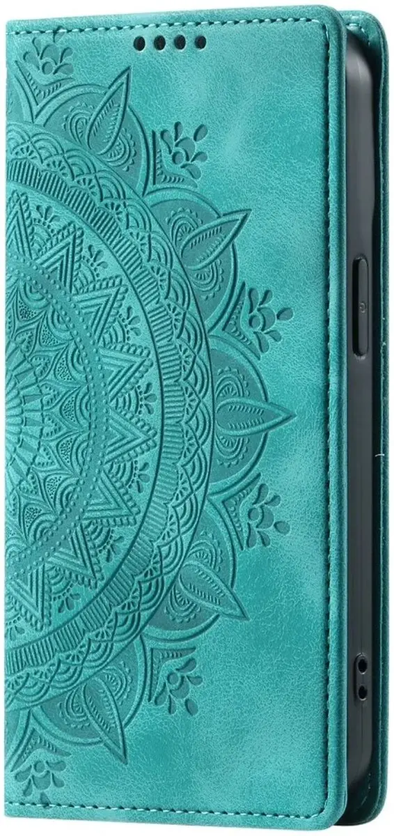Selected Hoesje Mandala Book Case Xiaomi 14T - Groen - 2 Pasjes