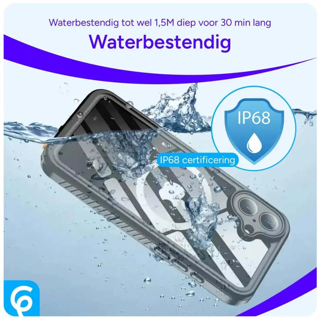 Selected SBG Outdoor Case iPhone 17 Pro Max - Waterdicht - MagSafe - IP68 - Transparant/Zwart