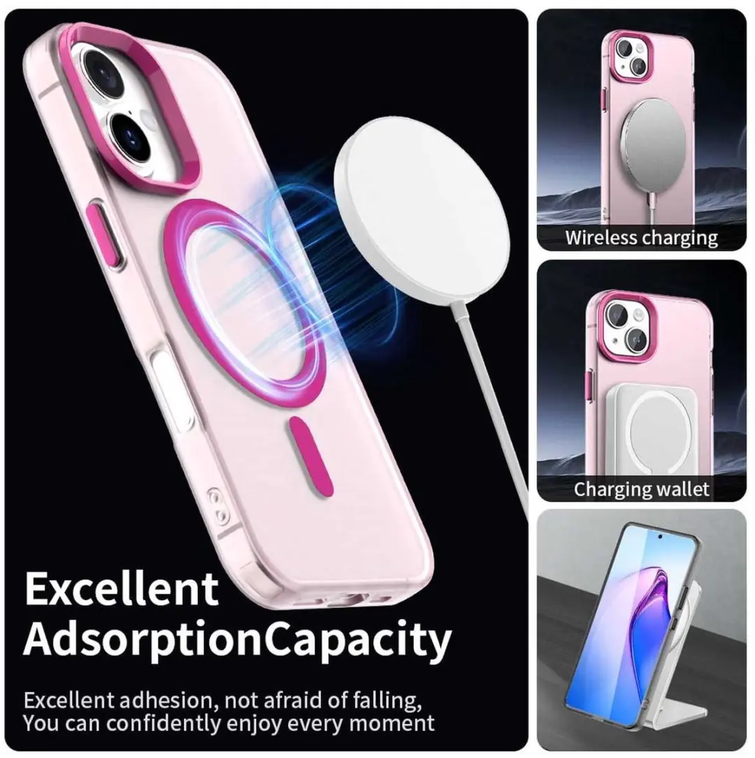 Selected MagSafe Backcover iPhone 17 - Roze & Transparant - afbeelding 6 van 6