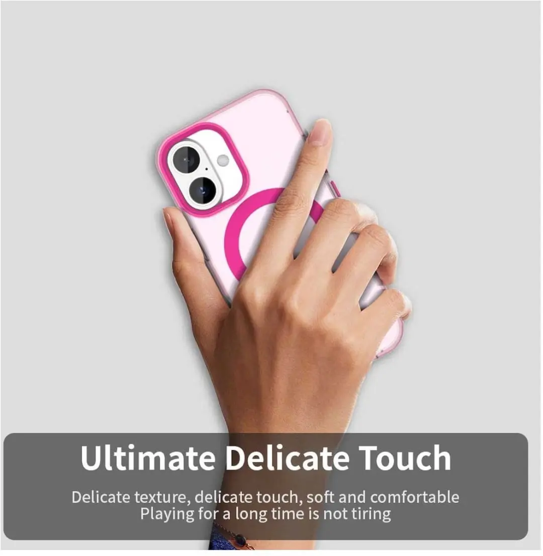 Selected MagSafe Backcover iPhone 17 - Roze & Transparant