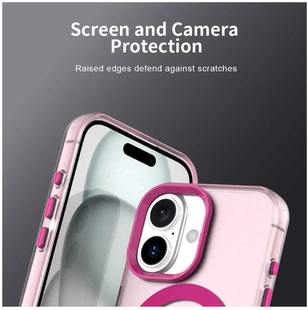 Selected MagSafe Backcover iPhone 17 - Roze & Transparant