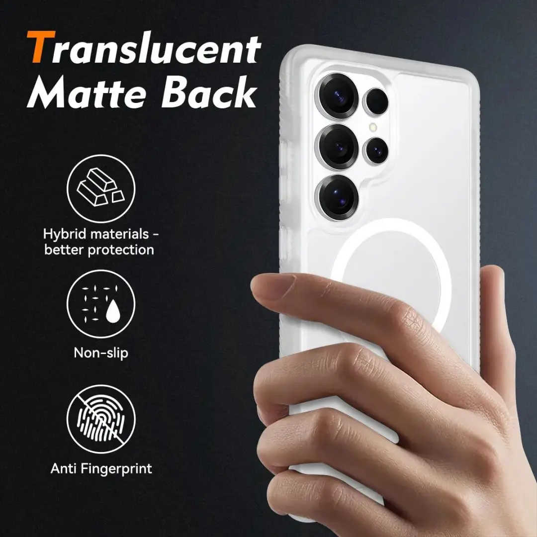 Selected Hoesje Samsung Galaxy S25 Ultra - Ingebouwde Screenprotector - Matte Transparant - afbeelding 6 van 6