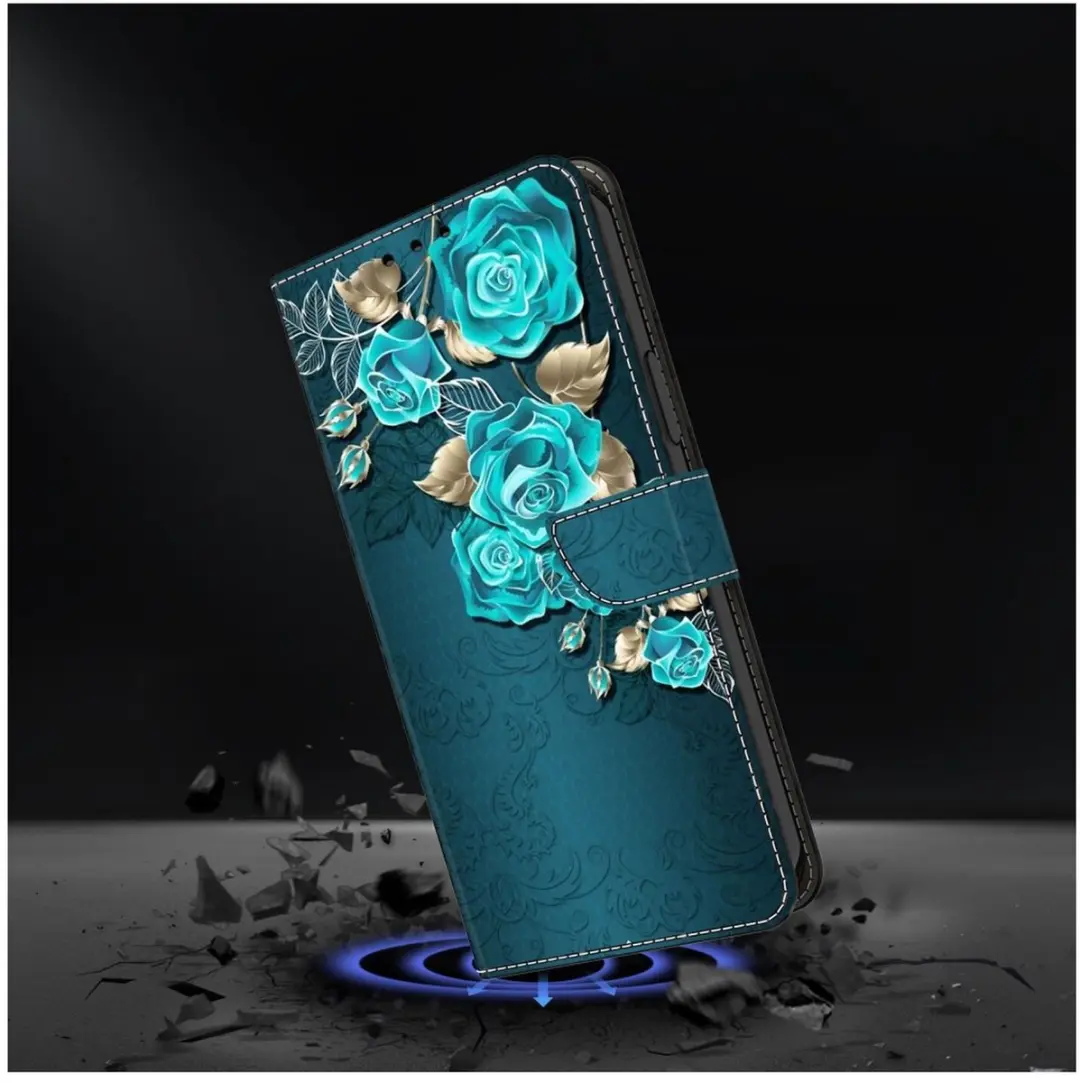 Selected Hoesje Xiaomi Redmi 15C 4G Book Case - Magneet Sluiting - Blauw/Red