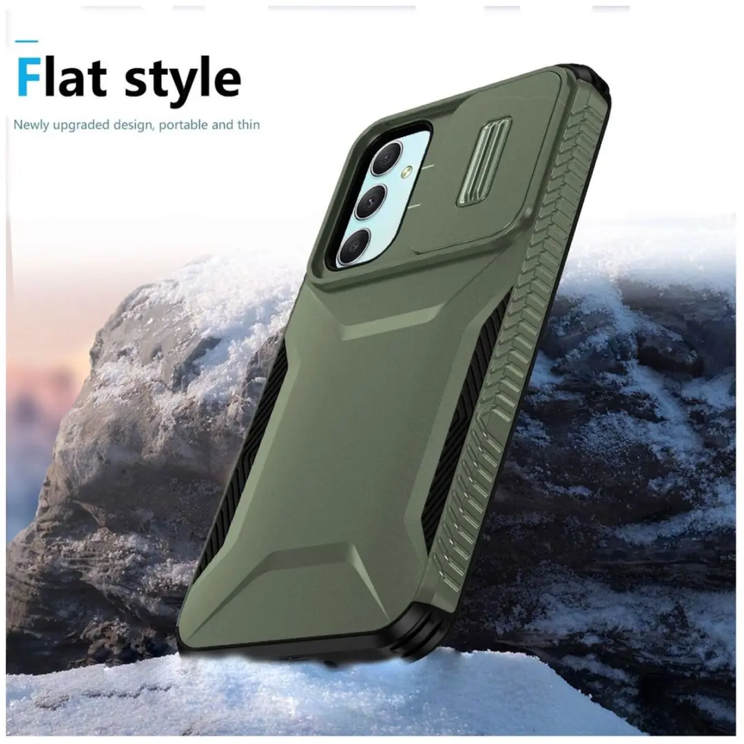 Selected Hoesje Samsung Galaxy A55 Camera Slider Groen
