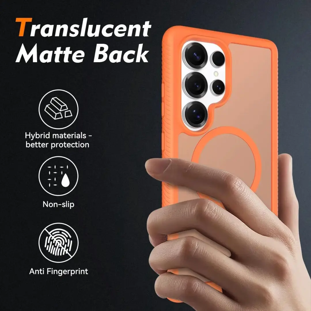 Selected Hoesje Samsung Galaxy S25 Ultra - Oranje - MagSafe